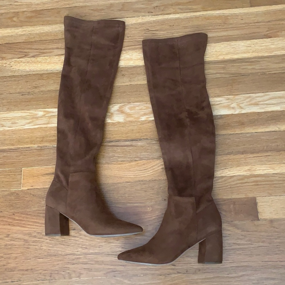 Steve Madden “Nifty” Over the Knee Boot in Cognac